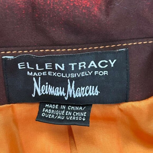 Ellen Tracy Women's XS Gradient Multicolor Short Sleeve Jacket Front Pockets - Picture 8 of 16